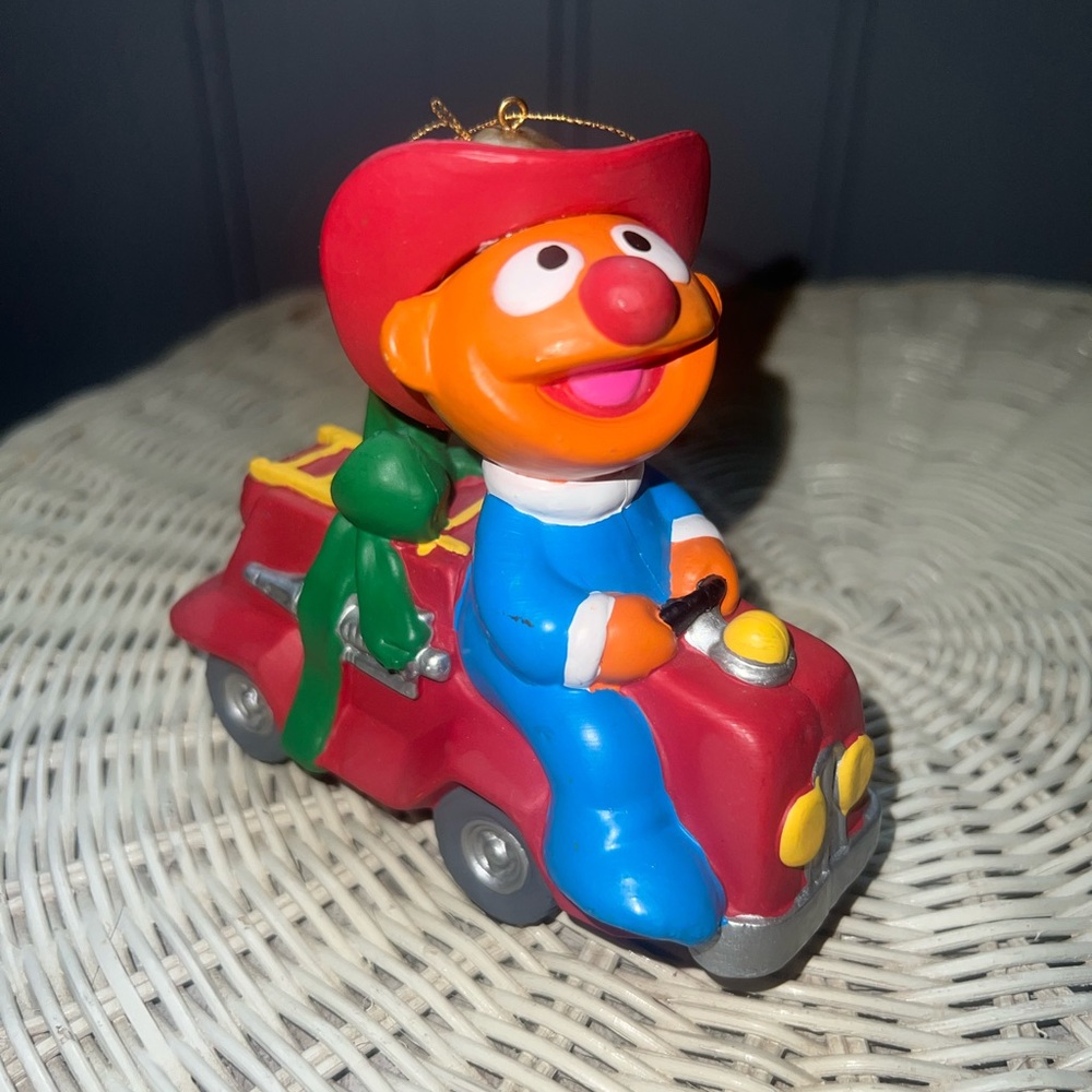 Ernie Fire Engine Christmas Ornament Sesame Street Jim Henson Productions